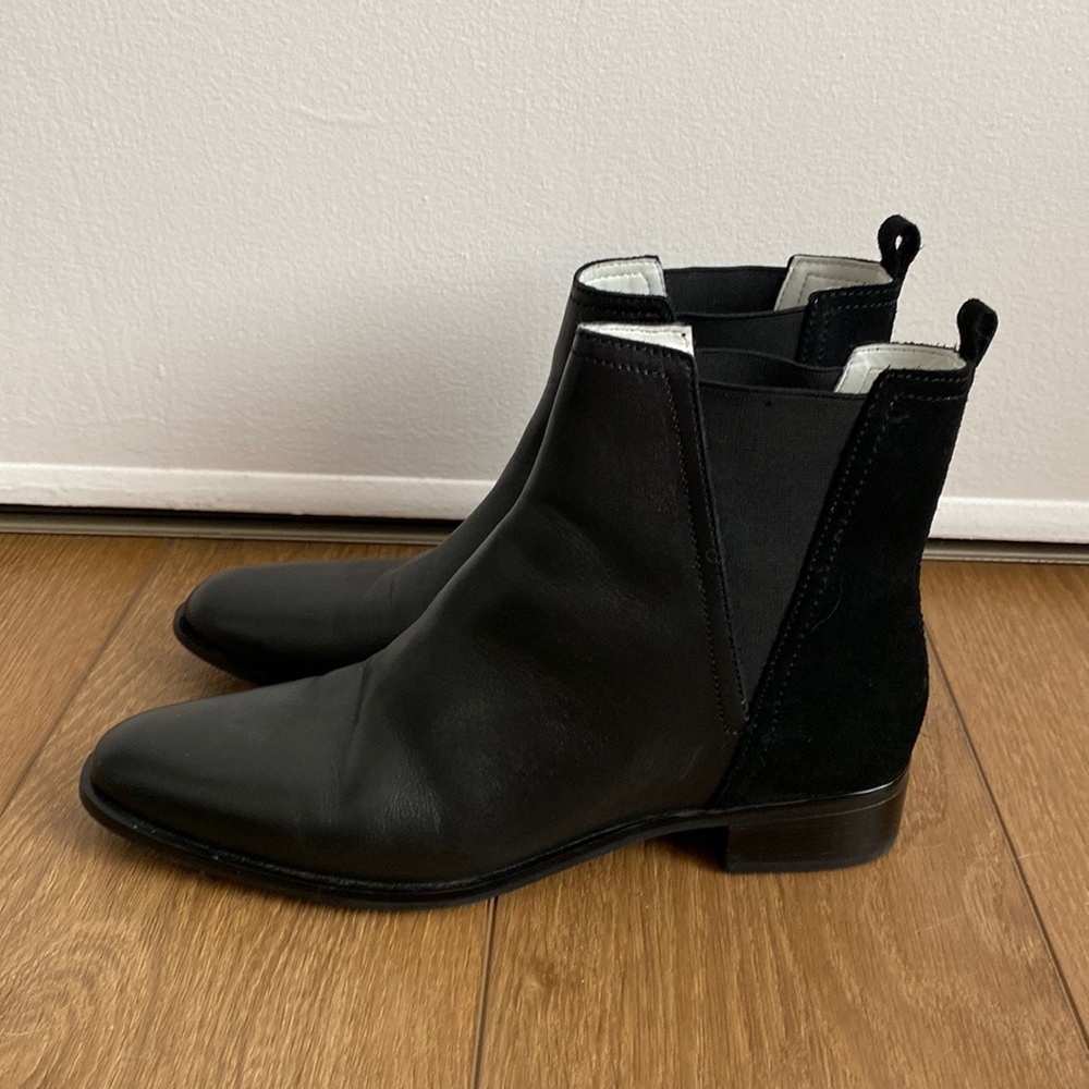 Zara Leather and Suede Ankle Boots